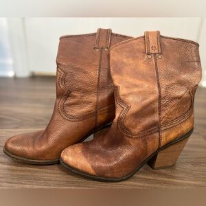 Lucky Brand LK ELLENA Brown Western Heeled Boot - Size 8.5